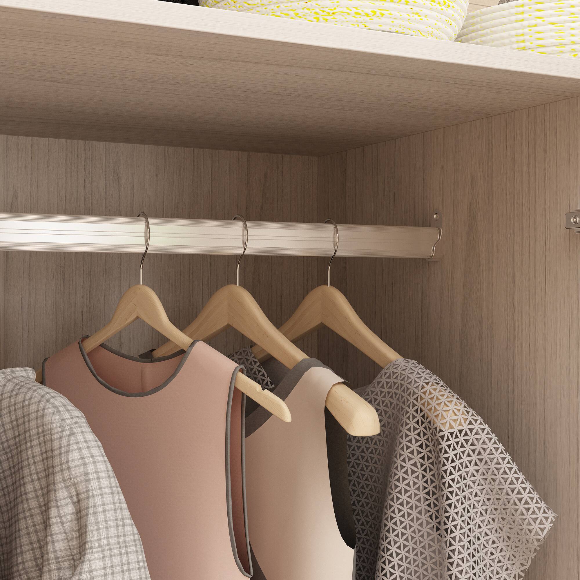 Alt View 8. FUFU & GAGA - FUFU&GAGA Large - Capacity Wardrobe with Frosted Glass Doors, Drawers & Anti - Tip Safety - White.