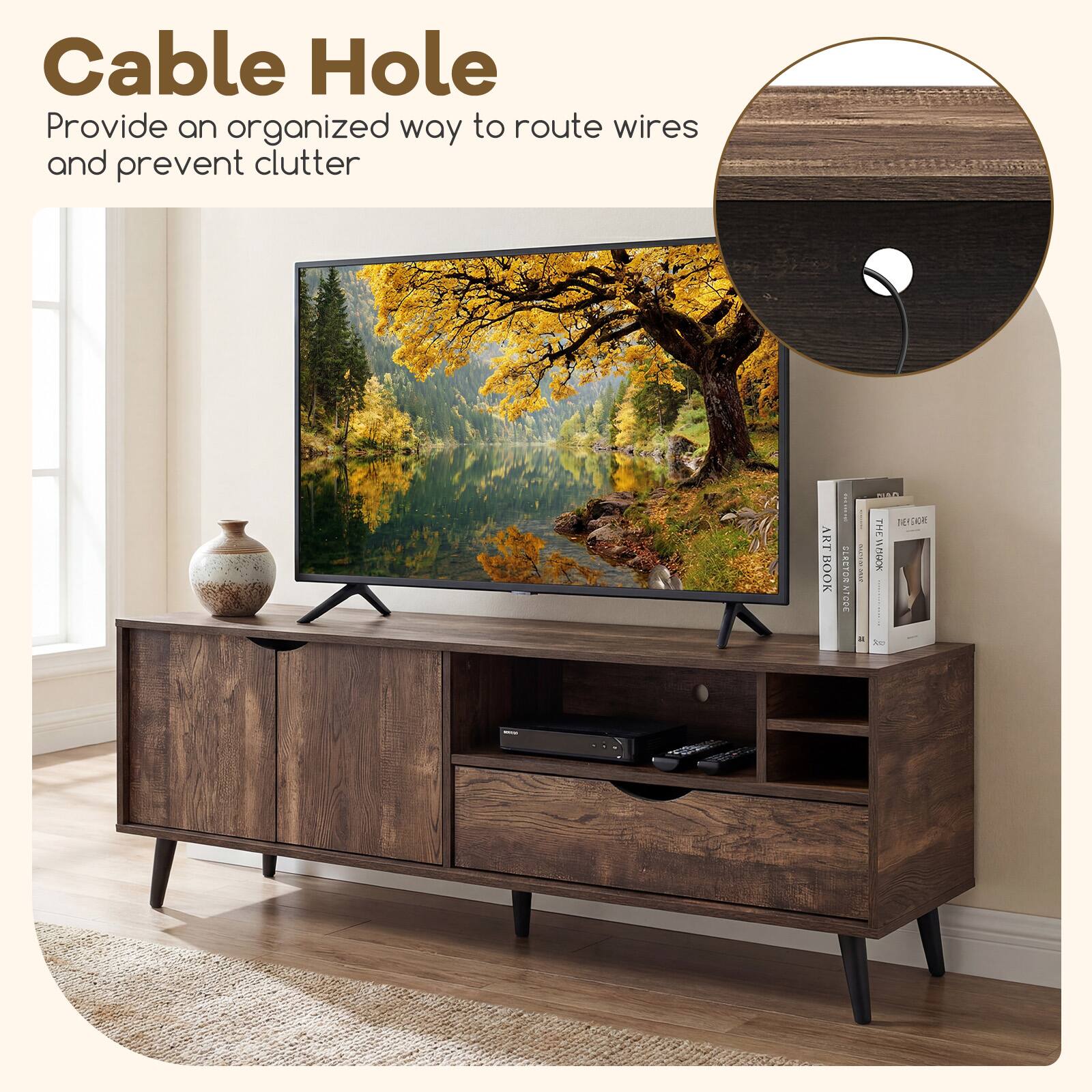 Cable Hole  
Provide an organized way to route wires and prevent clutter  

ART BOOK  
THE CORE  
4  
2010 TIE CADRE THE WACK Dop