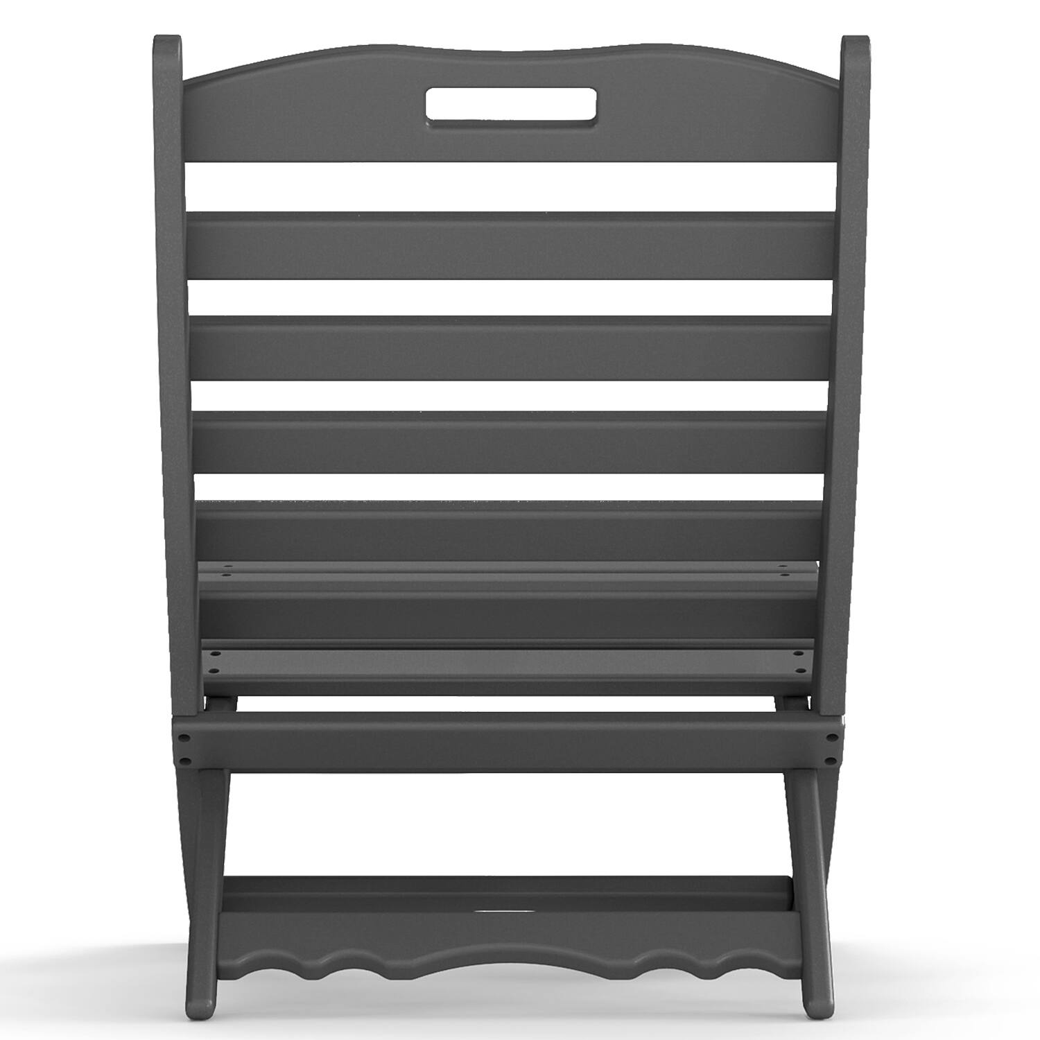 Alt View 1. FODINGHILL - Folding Xavier Wave Chairs , Portable HDPE Adirondack Chairs, All-Weather Outdoor Chairs - Grey.