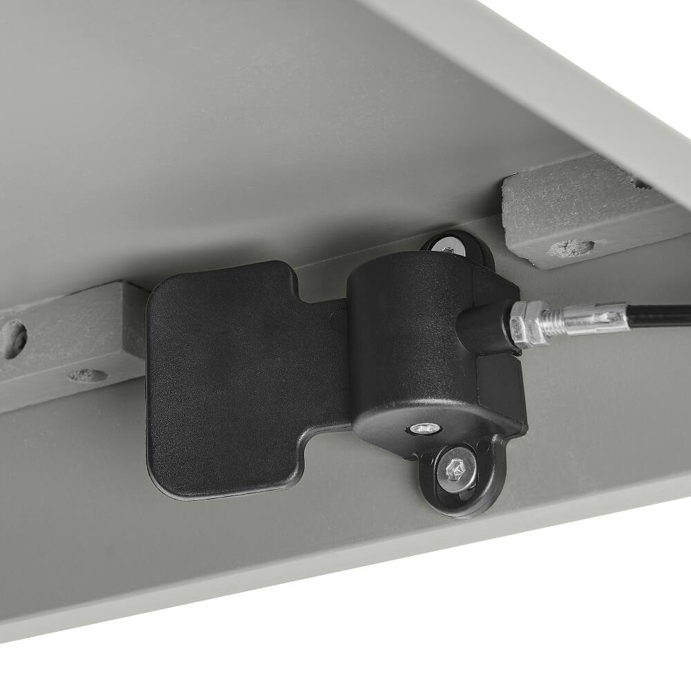 Alt View 4. Loheer - Loheer Adjustable Height Rolling End Table with Charging Station - Gray.