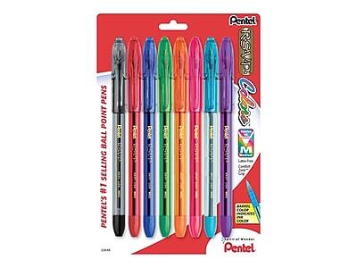 Pentel's #1 Selling Ball Point Pens  
Pentel RSVP  
Color  
M  
Latex-free  
Continuous Ink  
Color  
Pentel
