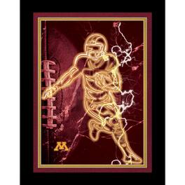 Fan Creations - Minnesota Golden Gophers 12'' x 16'' Framed Neon Player Print - Black