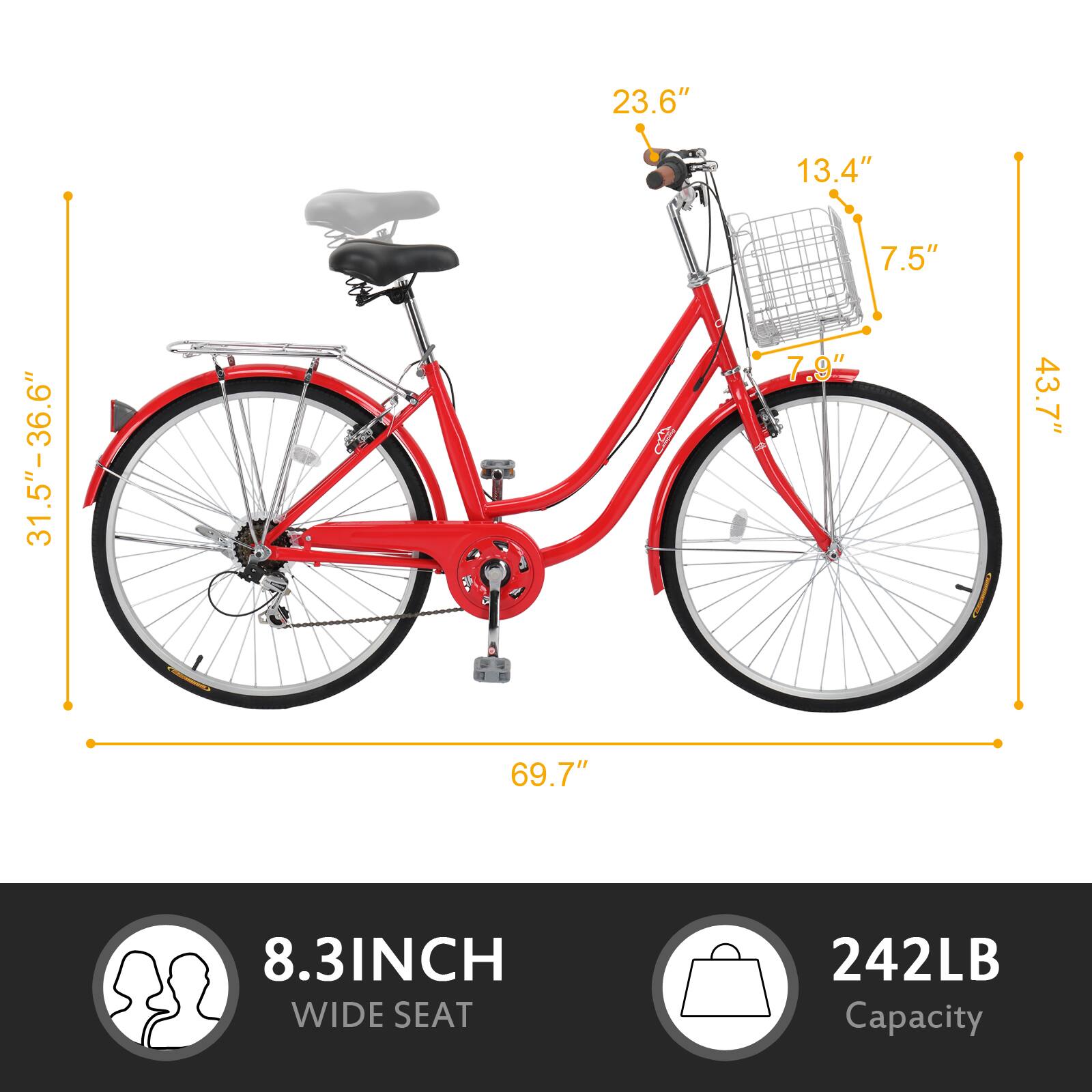 23.6"  
13.4"  
31.5"-36.6"  
7.5"  
7.9"  
43.7"  
69.7"  
8.3" INCH WIDE SEAT  
242LB Capacity