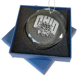 The Memory Company - Ohio Bobcats 3.25'' Laser Engraved Glass Ornament - Multicolor