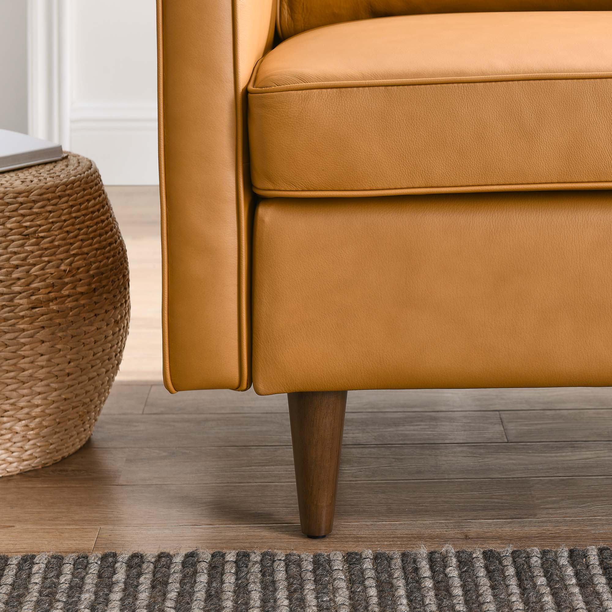 Alt View 4. Modway - Impart Genuine Leather Armchair by Modway - Brown.