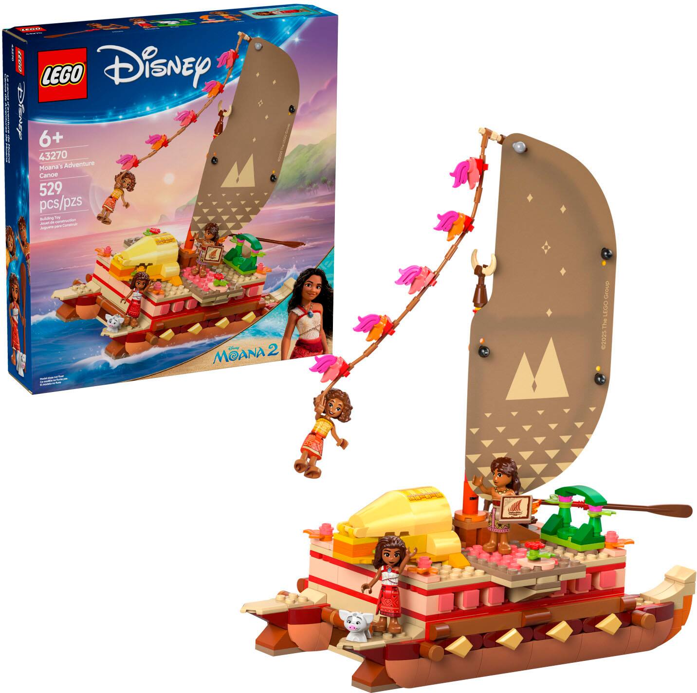 LEGO - Disney Moana’s Adventure Canoe Fantasy Toy Boat Building Set 43270