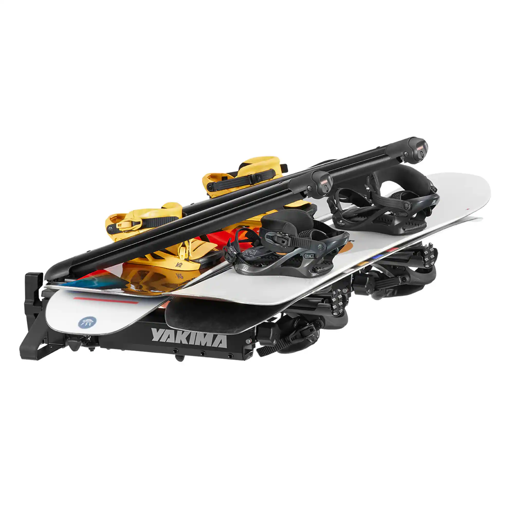 Alt View 7. Yakima - Yakima EXO SnowBank 5 Ski or 4 Snowboard Universal Mount Travel Roof Rack, Black - Black.