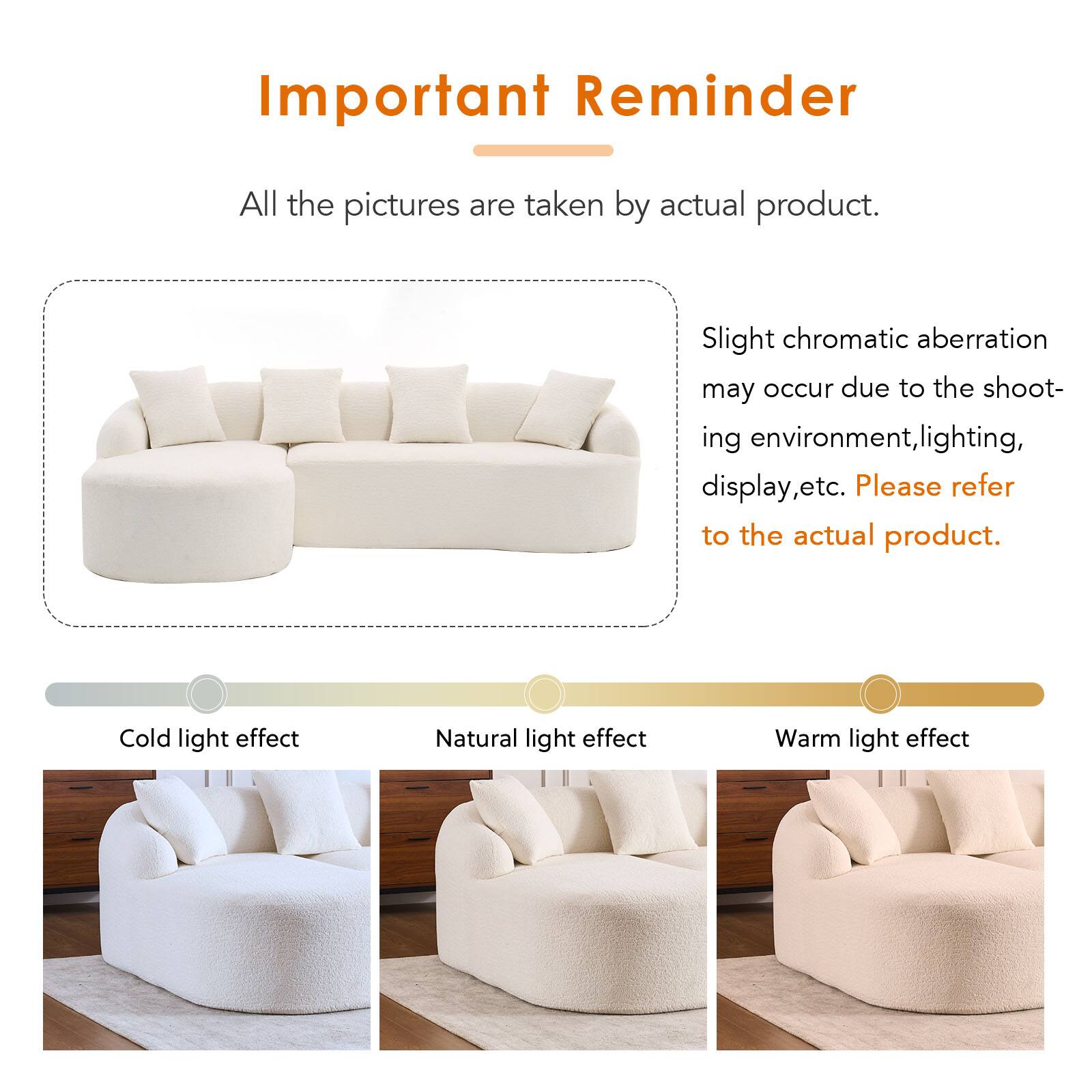 Important Reminder

All the pictures are taken by actual product.

Slight chromatic aberration may occur due to the shooting environment, lighting, display, etc. Please refer to the actual product.

Cold light effect  
Natural light effect  
Warm light effect