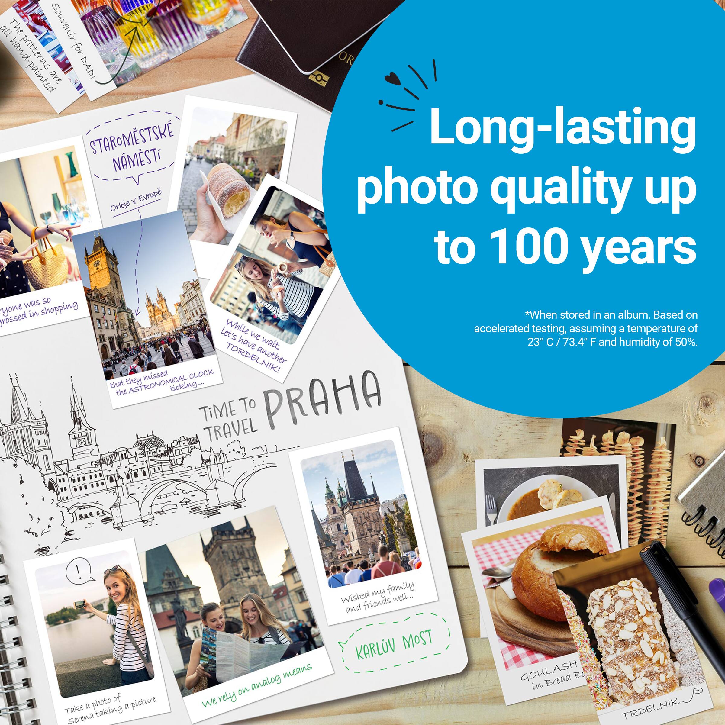 aLL The Souvenir hand patten for OR hand-painted DAD! ave STAROMSTSK Long-lasting NMSTi Orloje V Evrope photo quality up to 100 years WRS So yone in Guyddoys *When stored in an album. Based on grssed While accelerated of testing. assuming a temperature Let's WE have wait, 23" C /73.4 F and humidity of 50%. TORDELNIK! mnother missed CLOCK that tney RONOMICAL ticking- tine AST TiME TRAVEL To PRAHA Jd ! my family Wished friends well... and KARLV MOST means GOULASH Bc analog in Bread ou a photo of a pisture Wt rely Take Strtna taking TRDELNIK