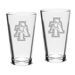 Jardine - North Carolina A&T Aggies 2-Piece 16oz. Classic Pub Glass Set - Multicolor