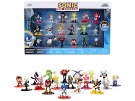 "Sonic The Hedgehog" Set of 18 Diecast Figures Wave 2 "Nano Metalfigs" Series Diecast Models by Jada - Multicolor