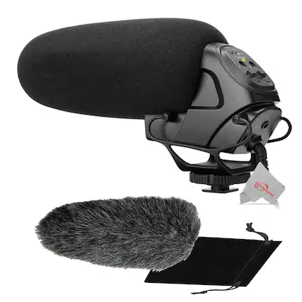 Front. Vivitar - Vidpro XM-50 Professional On-Camera Condenser Shotgun Video Microphone.