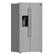 Left. Forno Appliances - 40 in. Wide Salerno 20 Cu. Ft. Side-by-Side Built-In Refrigerator with Water and Ice Dispenser - Stainless Steel.