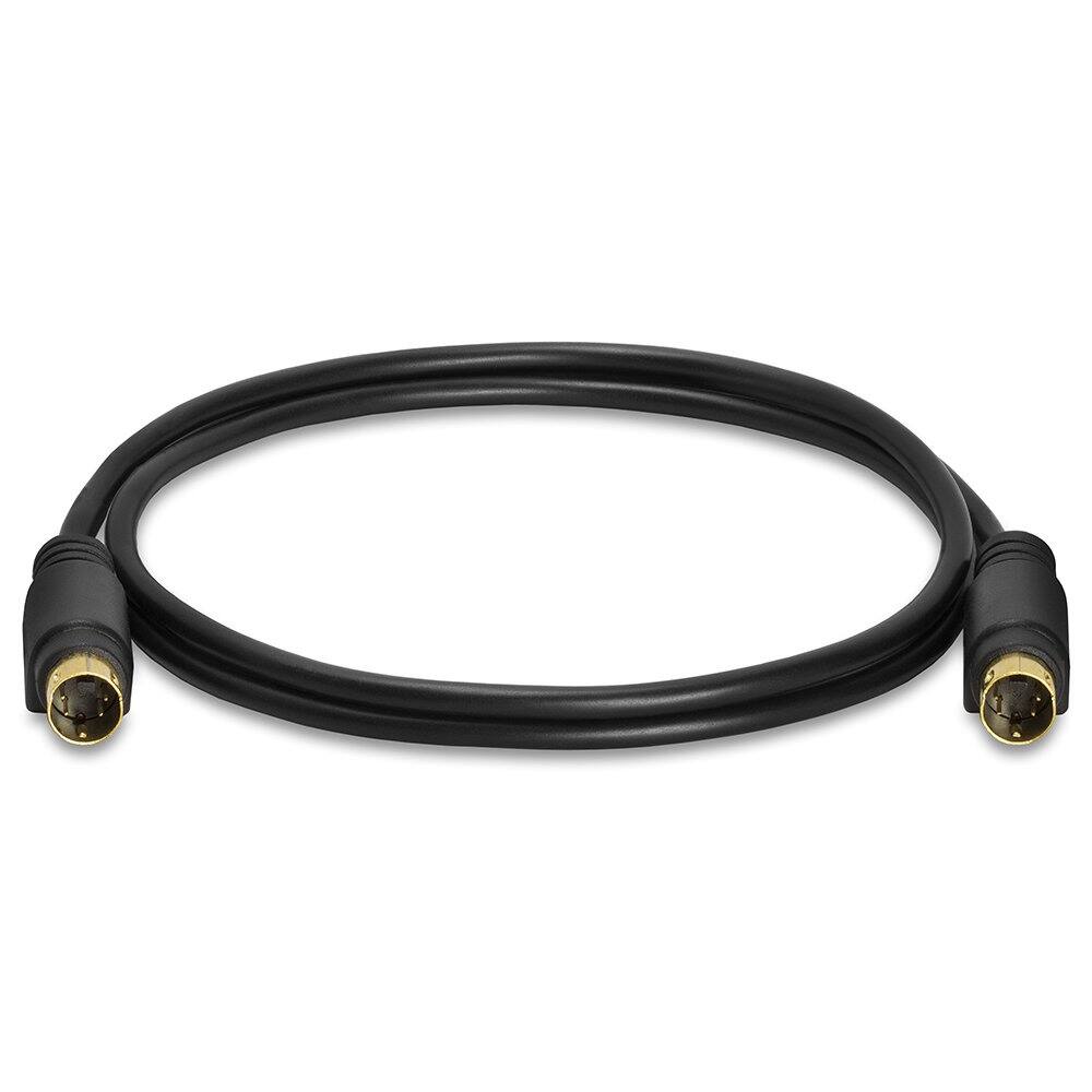 Angle. Cmple.com - Cmple - S Video Cable 3 ft SVHS 4-PIN Video Cable Mini Din S-Video Cord for Camcorder, DSS Receiver - Black.
