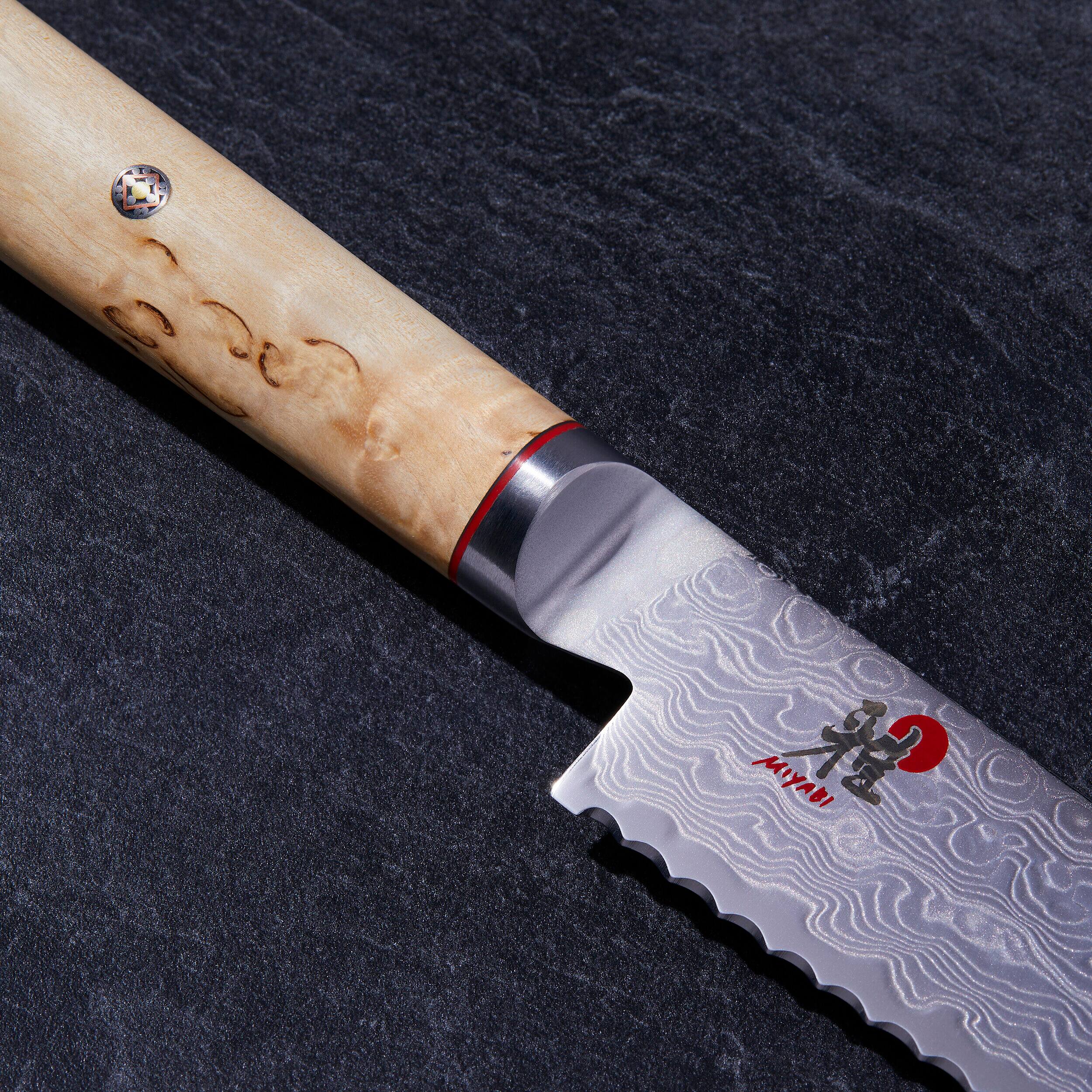 Alt View 3. Miyabi - Miyabi Birchwood SG2 9-inch Bread Knife - Stainless Steel.