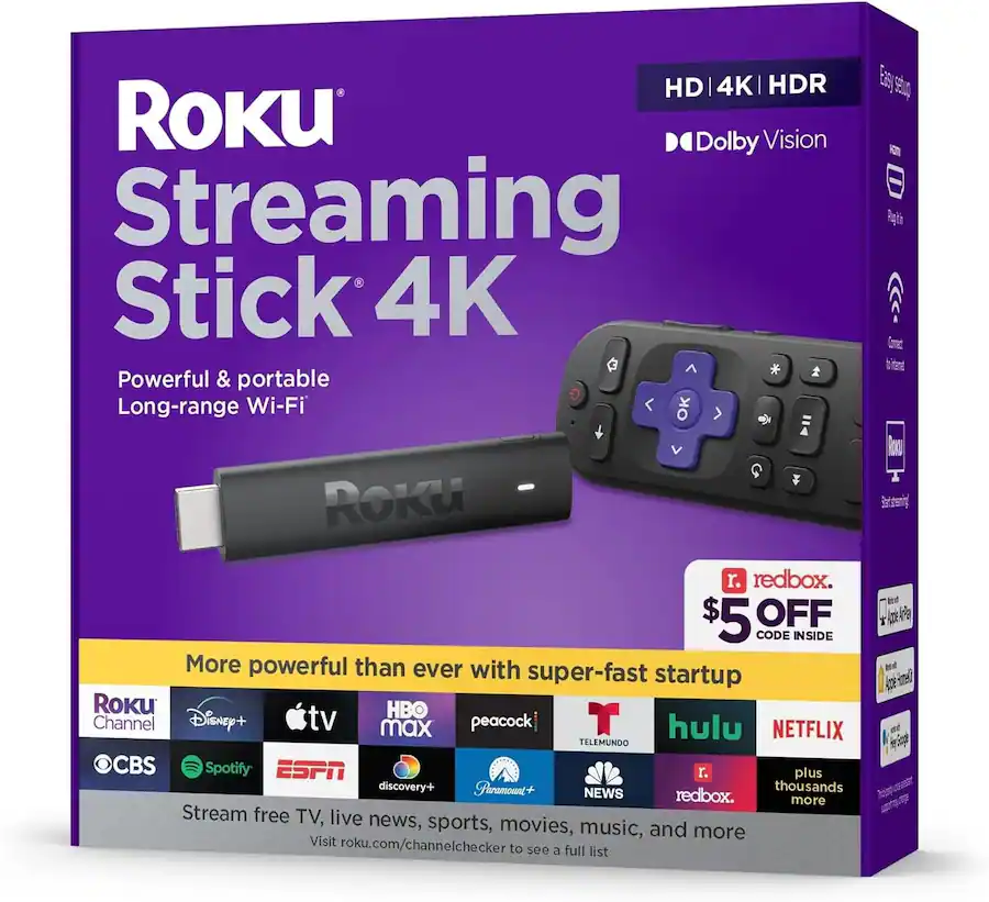 Refurbished Excellent (Renewed) Roku Streaming Stick 4K Streaming