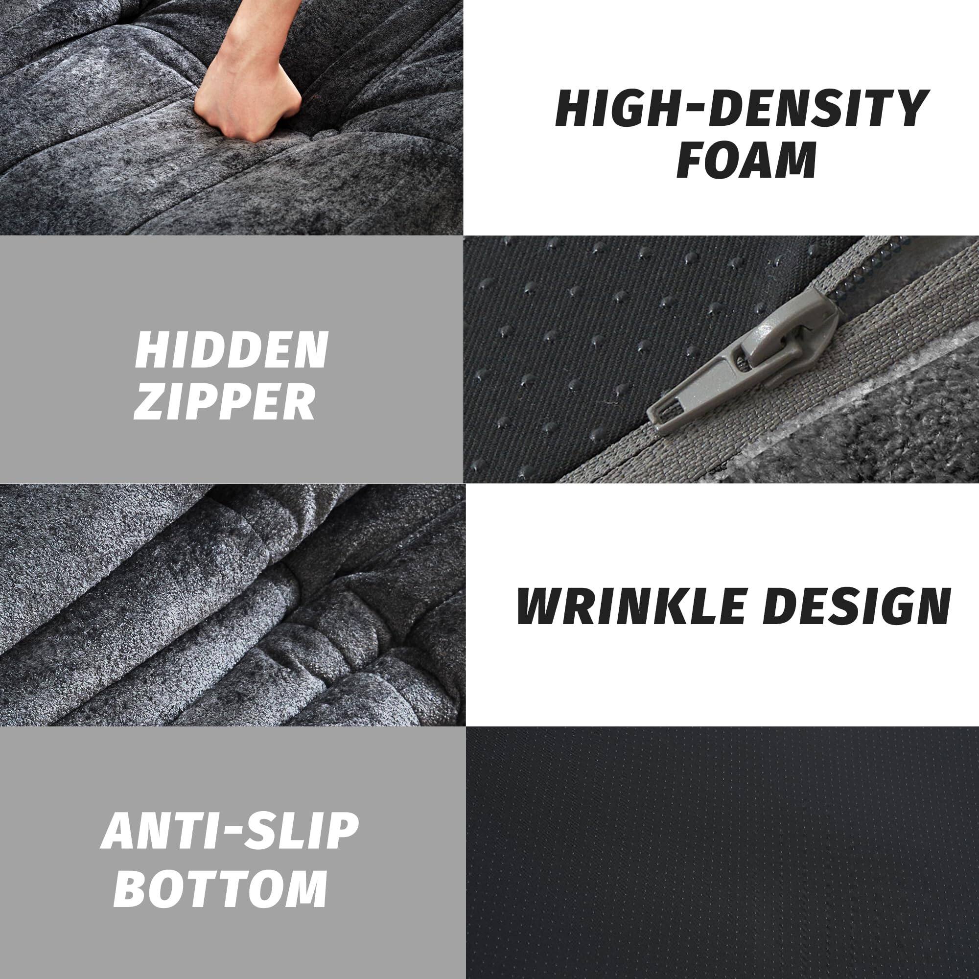- High-Density Foam
- Hidden Zipper
- Wrinkle Design
- Anti-Slip Bottom
