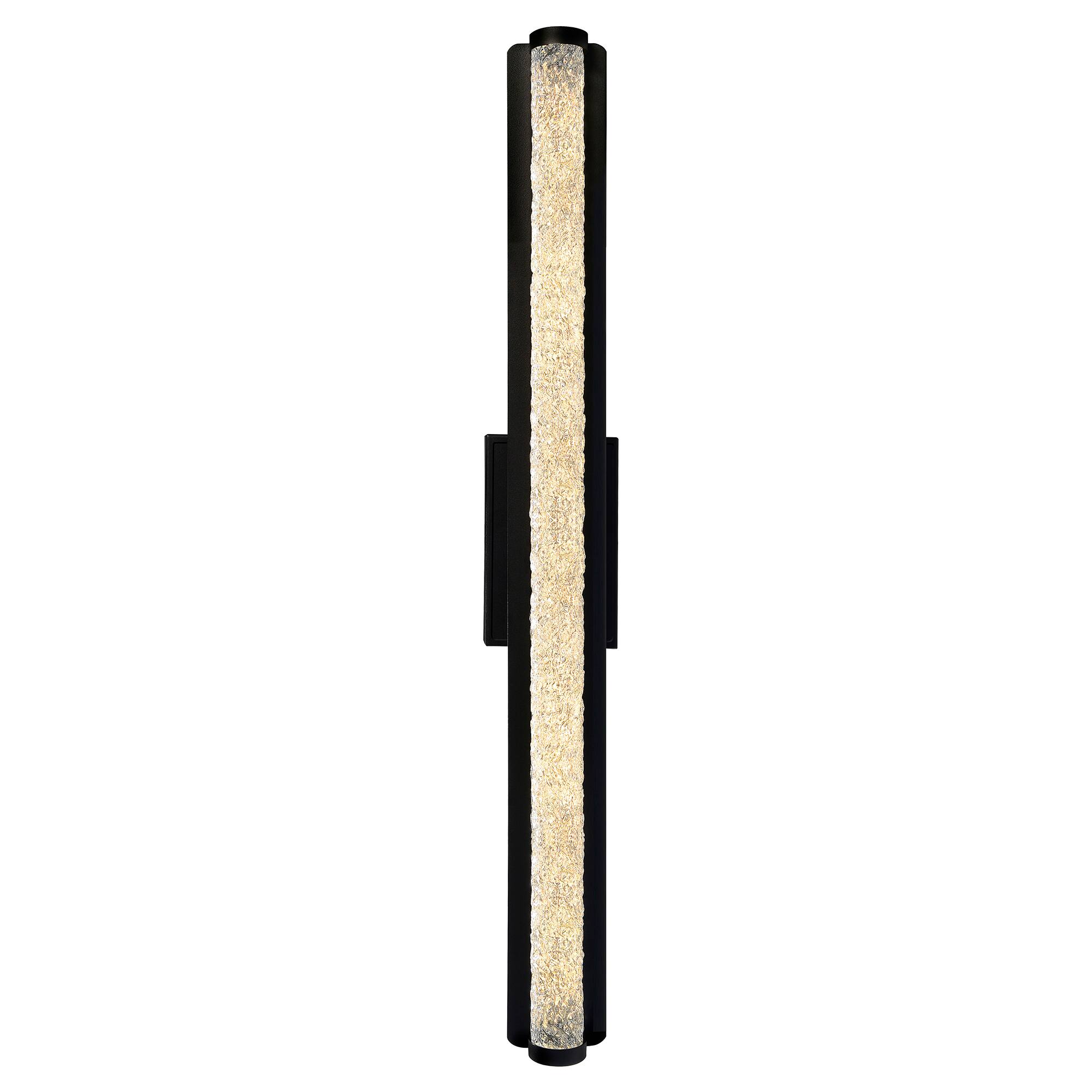 Front. CWI Lighting - Fiji Integrated LED Black Outdoor Wall Light - Black.