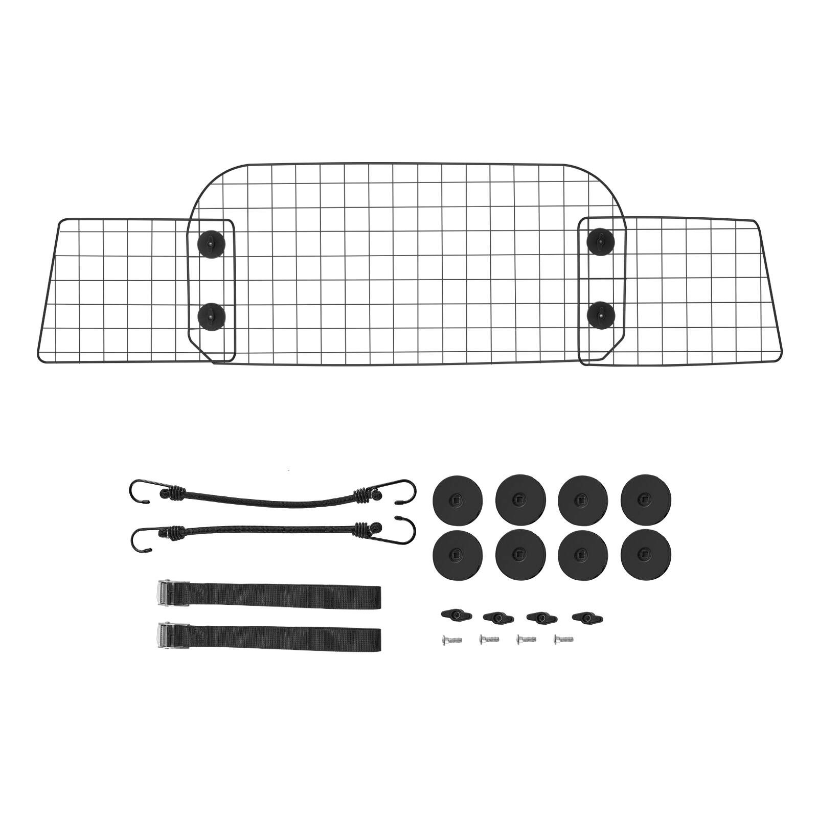 Front. VEVOR - Dog Car Barrier, 35.4"-60.6" Adjustable Car Divider for Trunk Cargo Area.