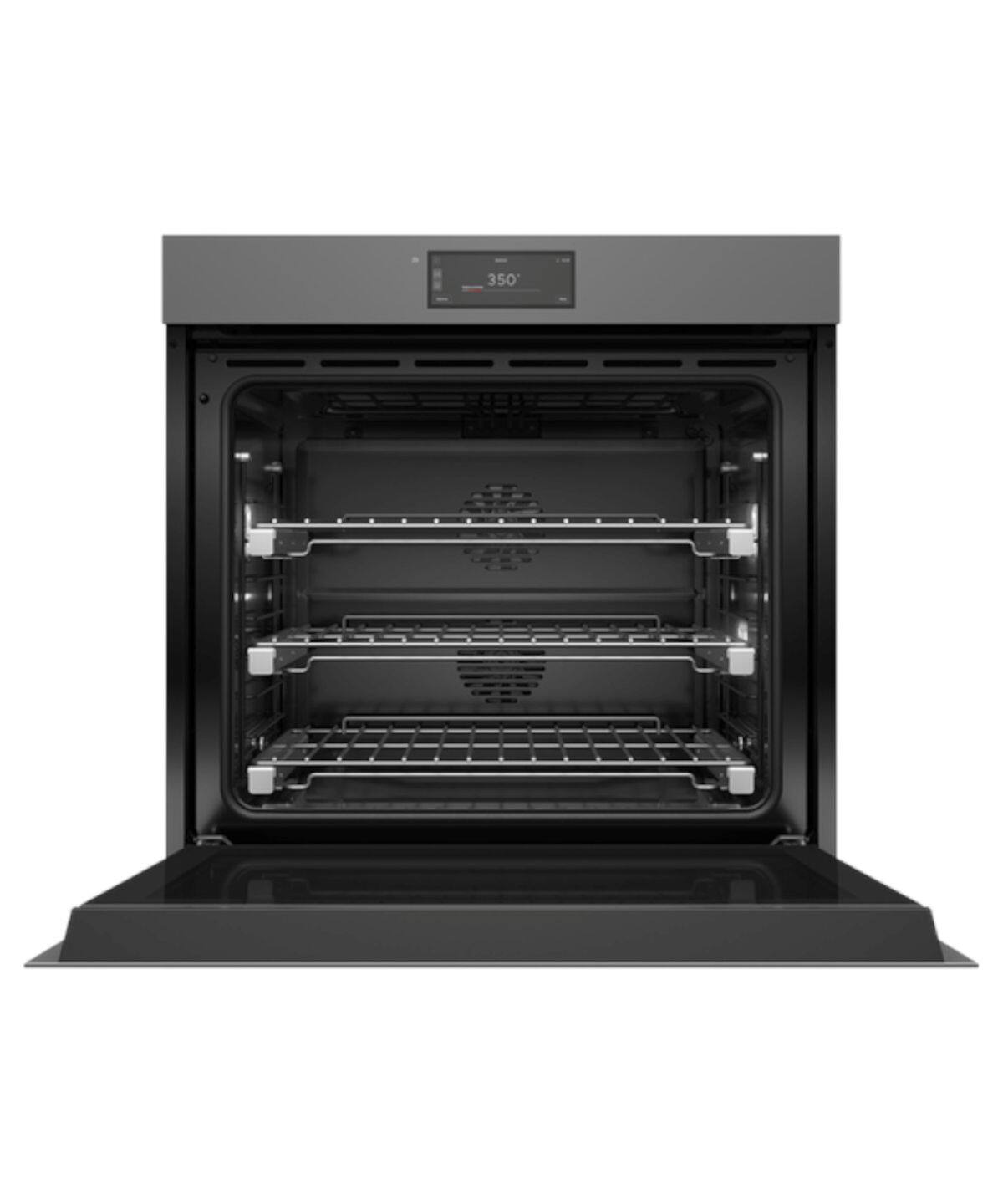 Alt View 11. Fisher & Paykel - 30" 4.9 Cu. Ft. Single Oven,  6.8" Touchscreen, Self-Cleaning, Handleless- Minimal Grey - Gray.
