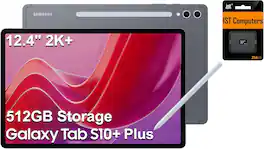 Samsung - Galaxy Tab S10 - 12.4" 512GB(256+256 SD Card) - Wi-Fi - MediaTek Octa-Core Processor - with S-Pen - Gray