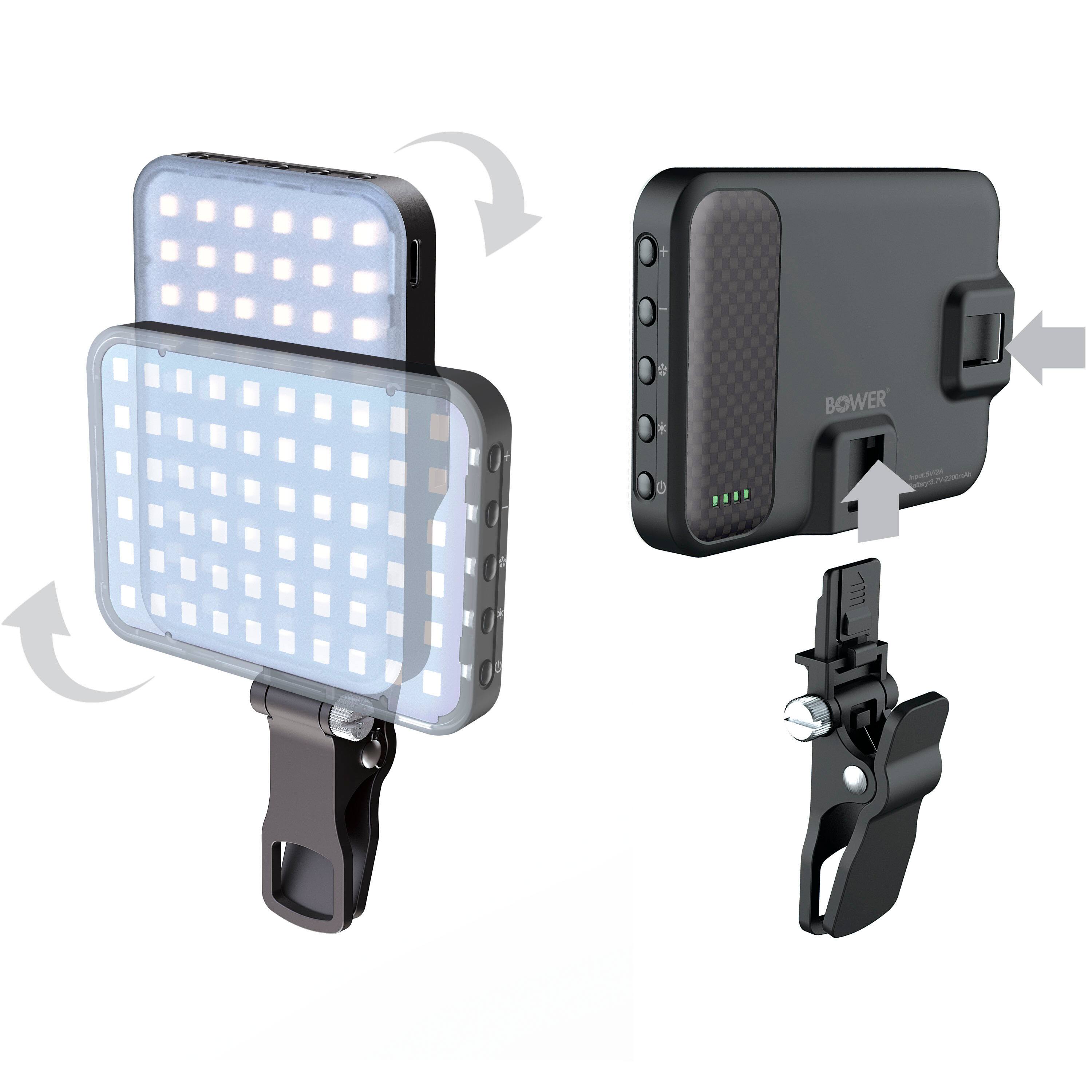 Alt View 12. Bower - Compact Clip Light - Black.