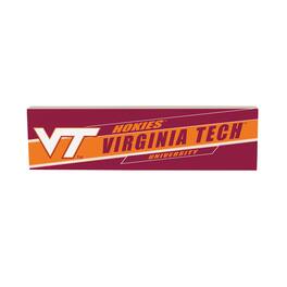 Evergreen Enterprises - Virginia Tech Hokies 5" x 18" Shadow Logo Wood Mantle Sign - Multicolor