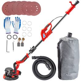 VEVOR - Drywall Sander 850W Electric, Electric Sander Variable Speed 800-1750RPM, Drywall Sander Foldable Sheetrock Sander - Red;Black
