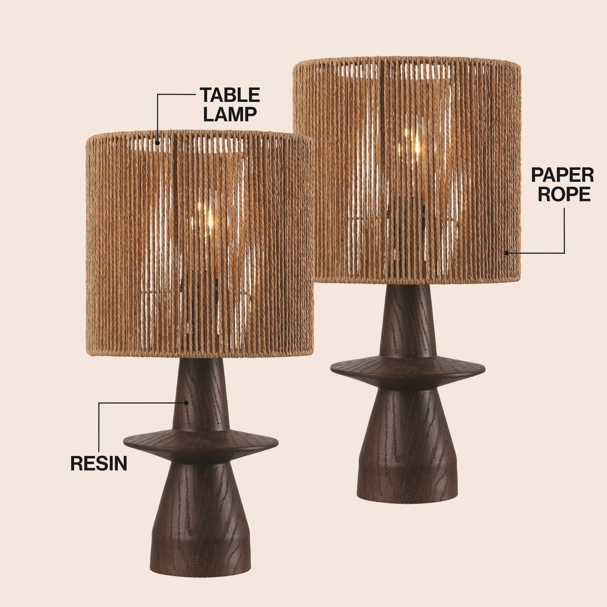 TABLE LAMP  
PAPER ROPE  
RESIN