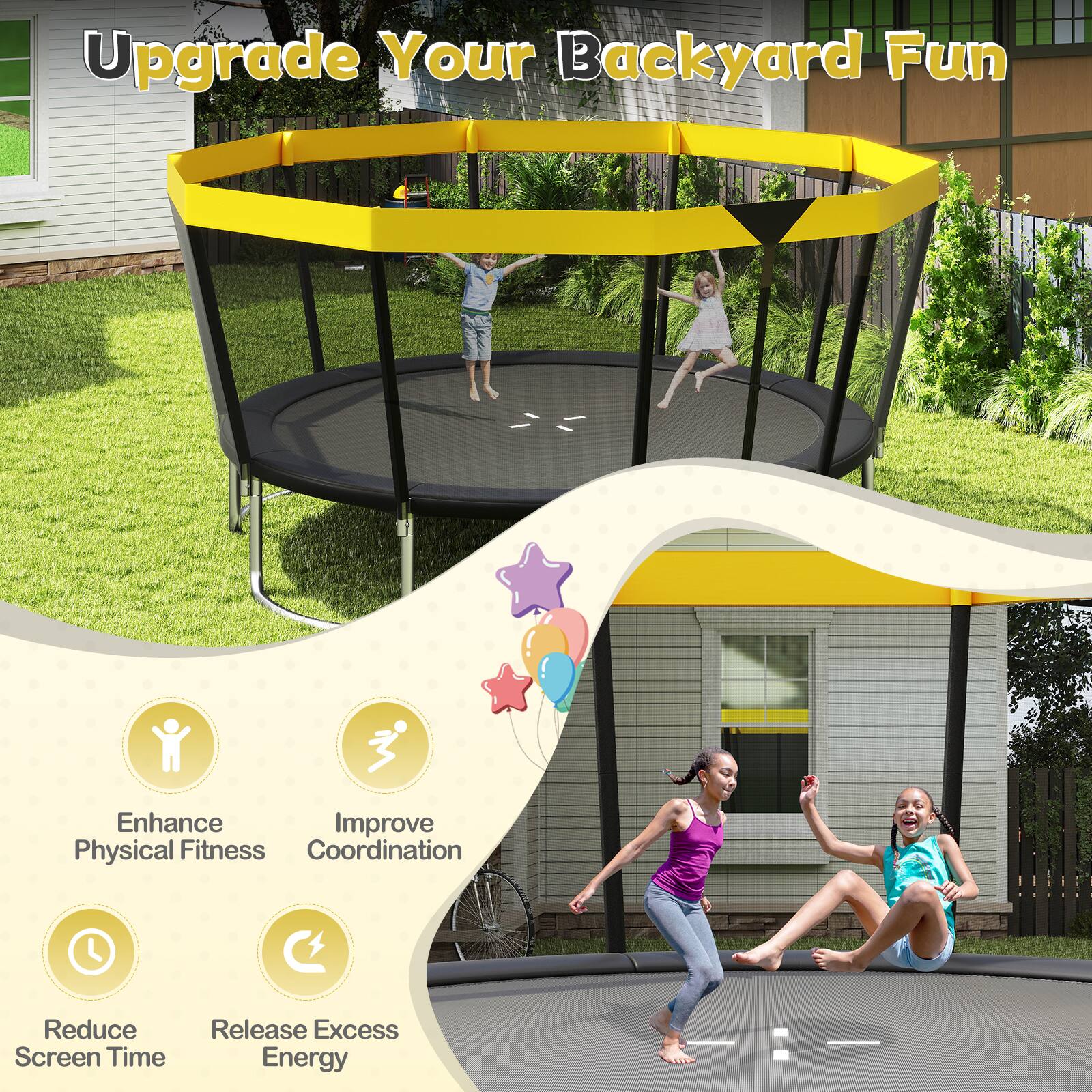 Upgrade Your Backyard Fun

- Enhance Physical Fitness
- Improve Coordination
- Reduce Screen Time
- Release Excess Energy
