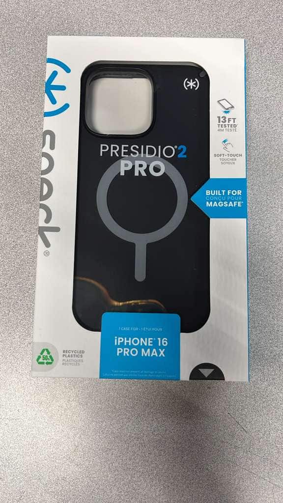 Speck - Presidio2 Pro with MagSafe Case - iPhone 16 Pro Max - Black