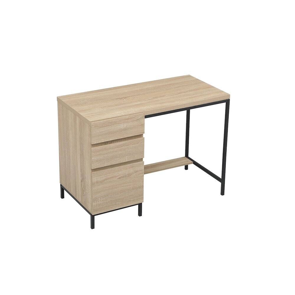 Alt View 5. Elegant Decor - Emerson 42 inch Desk in Mango Wood - Mango Wood And Black.