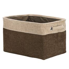 Sorbus - Collapsible Basket With Handles For Towels & Clothes (Single) - 15" L x 10.75" W x 9.50" H - Brown