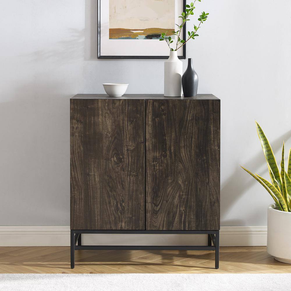 Alt View 4. Crosley Furniture - Jacobsen Bar Cabinet - Brown Ash.