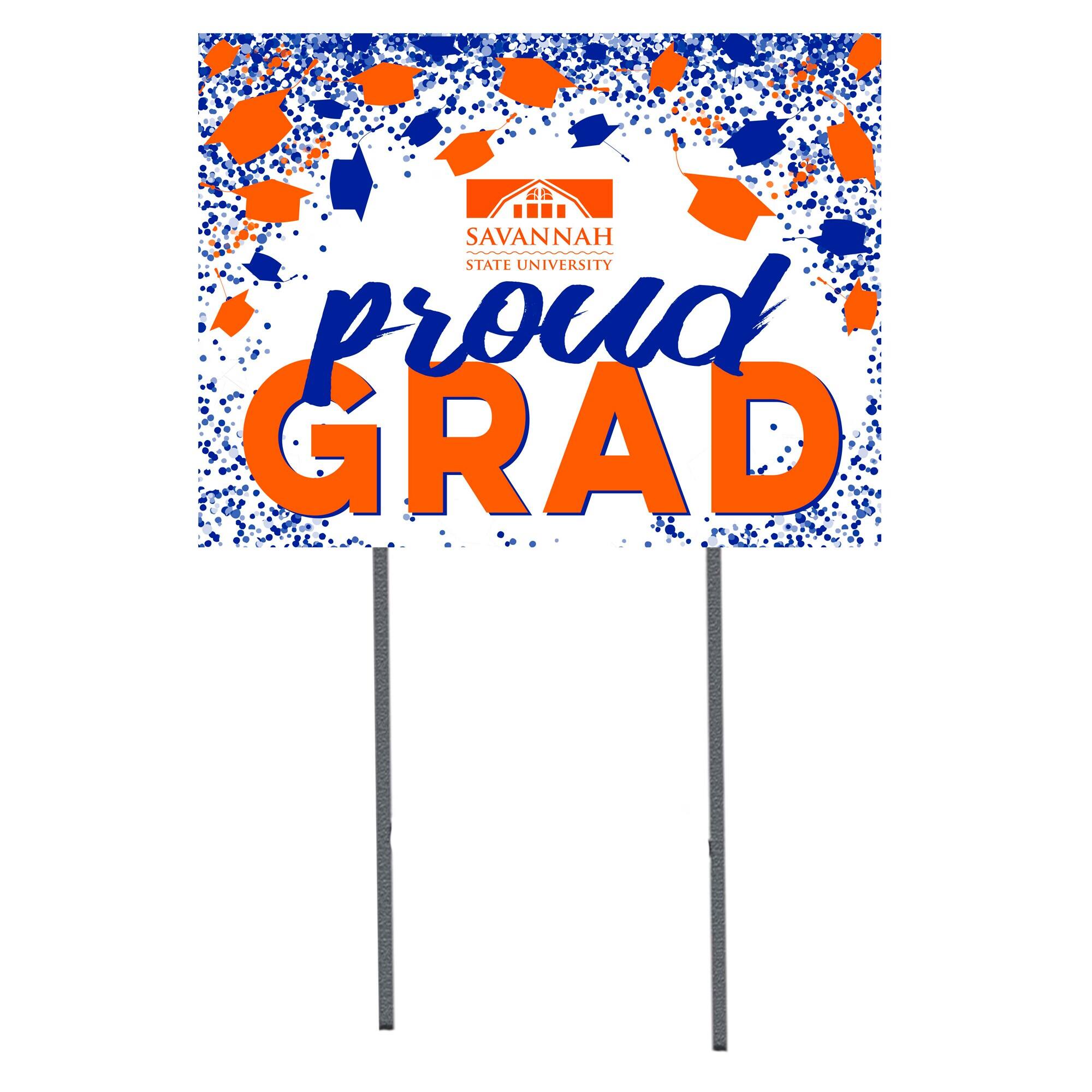 Savannah State Tigers 18" x 24" Proud Grad Yard Sign
