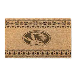 Jardine - Missouri Tigers 18" x 30" Holiday Coir Doormat - Brown