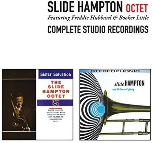 SLIDE HAMPTON OCTET  
Featuring Freddie Hubbard & Booker Little  
COMPLETE STUDIO RECORDINGS  

Sister Salvation  
THE SLIDE HAMPTON OCTET  

STEREOPHONIC  
slide HAMPTON  
and his horn of glory