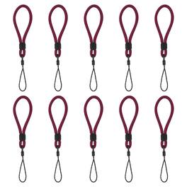 Unique Bargains - 10pcs Phone Lanyards Finger Strap, Short Anti-loss Hanging Rope for Phone, Key, Flashlight, USB Badge - Vermilion