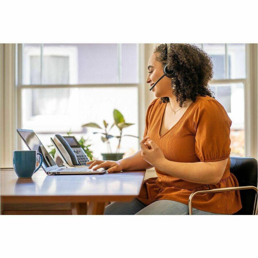 Alt View 2. HP - Poly Edge E350 IP Phone - Corded - Corded/Cordless - Wi-Fi, Bluetooth, NFC - 3 Multiple Conferencing - Desktop, Wall - Black.