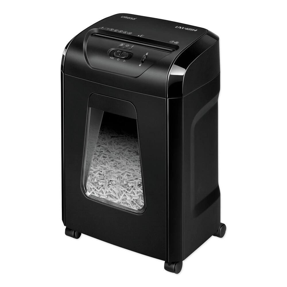 Front. Universal - 7122001 14 Manual Sheet Capacity Medium-Duty Cross-Cut Shredder - Black - Black.