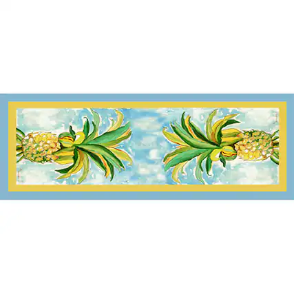 Front. Betsy Drake - Betsy Drake Pineapple Runner 13x54 - Multicolored.
