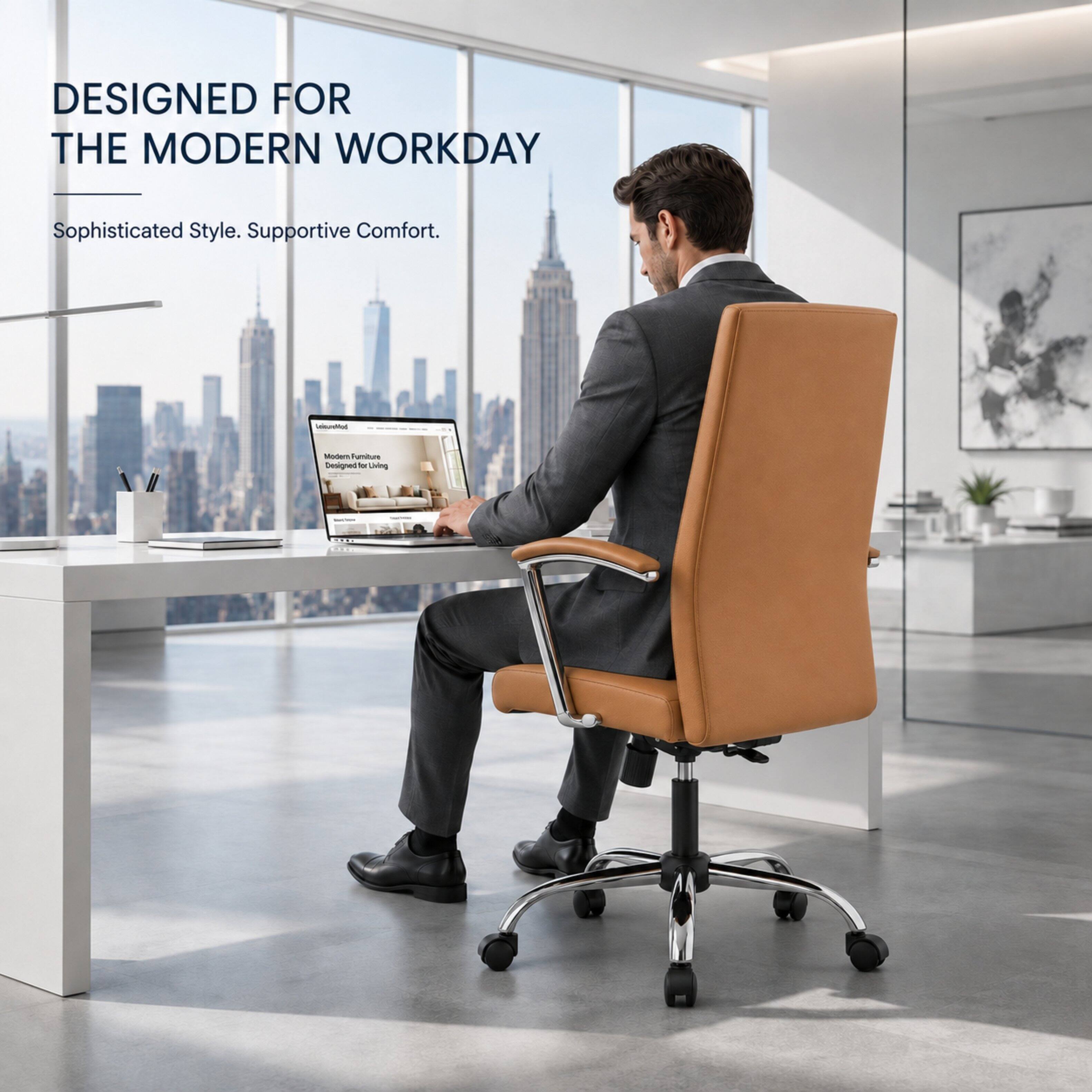 DESIGNED FOR THE MODERN WORKDAY  
Sophisticated Style. Supportive Comfort.  
hoMousini  
Modern Furniture Designed for Living