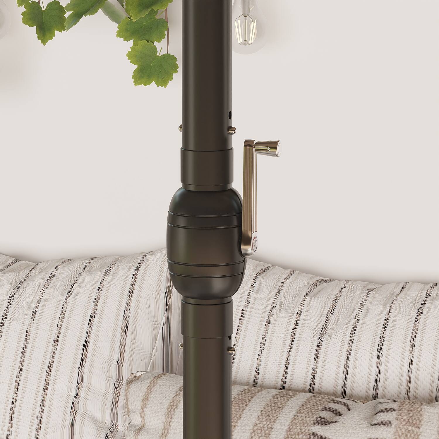 Back. FUFU & GAGA - FUFU&GAGA Extra - Large Patio Umbrella: Ultimate Shade for Outdoor Spaces - Dark Blue.