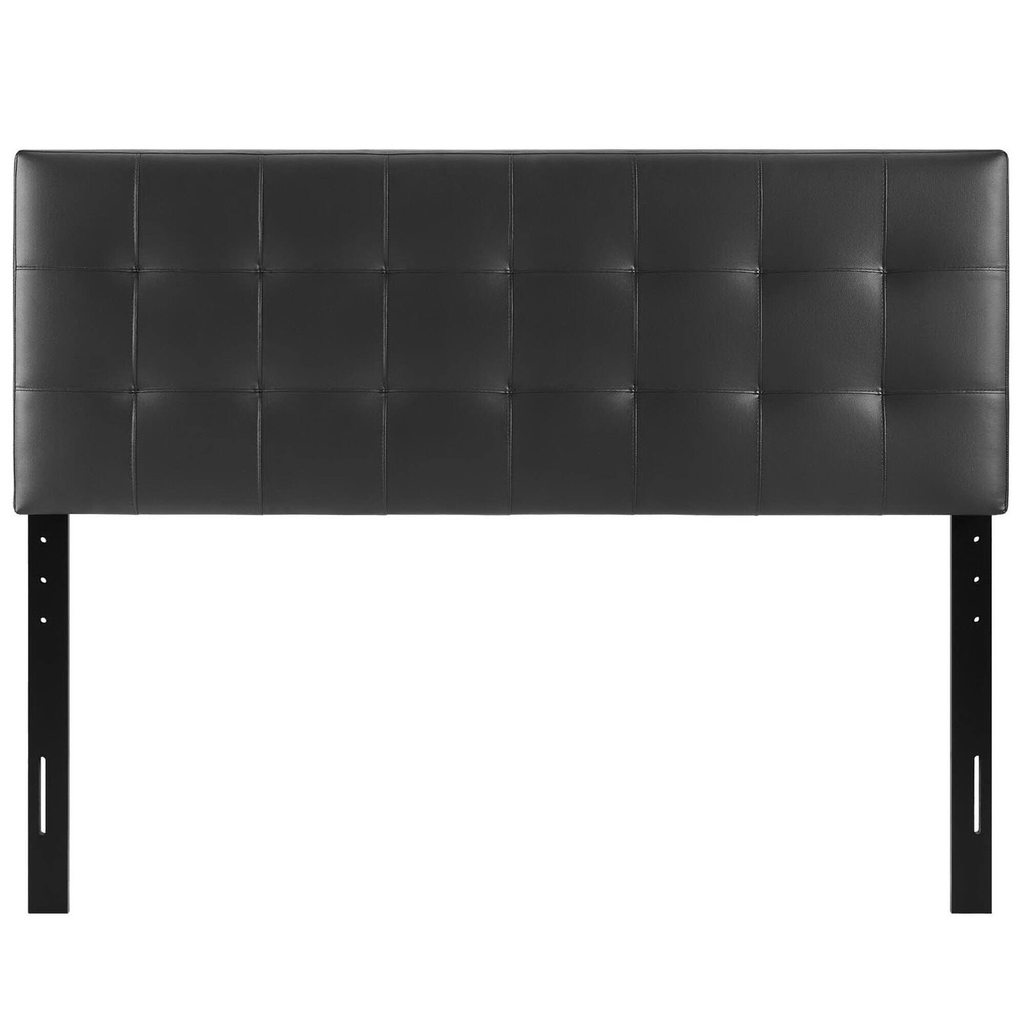 Angle. Modway - Lily Upholstered Vinyl Queen Headboard by Modway - Black.