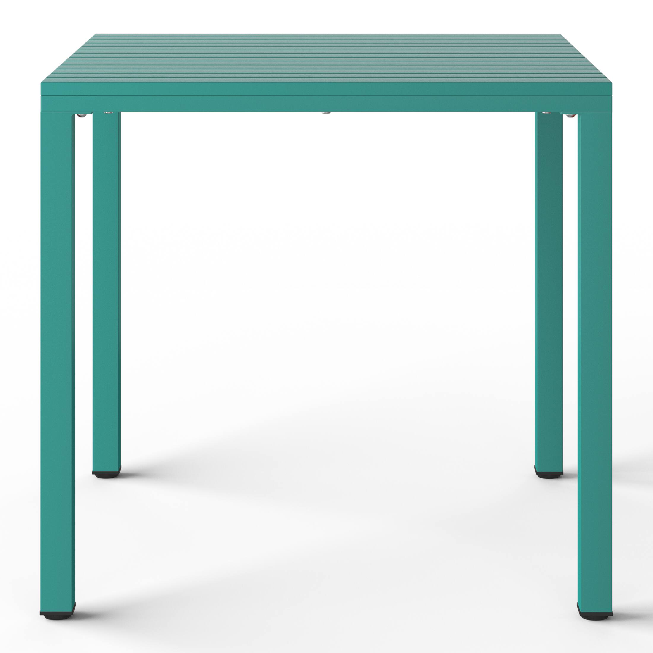 Back. WestinTrends - WestinTrends Playa 31.5" Iron Metal Frame Outdoor Square Patio Dining Table - Turquoise.