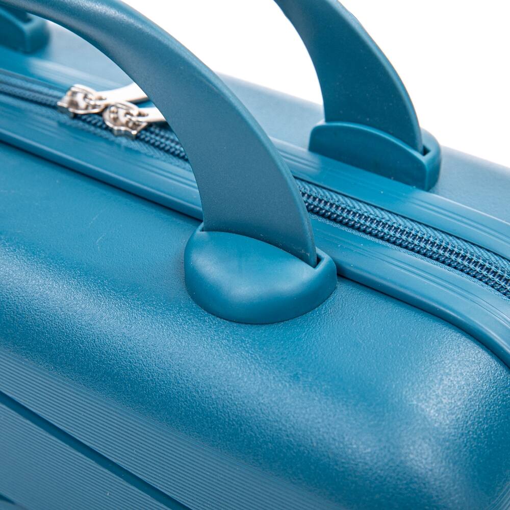 Alt View 9. Ropilly - Ropilly 4 Piece Luggage Set Hardside Spinner Luggage with 14-Inch Cosmetic Case, Blue Suitcase Set - Blue.