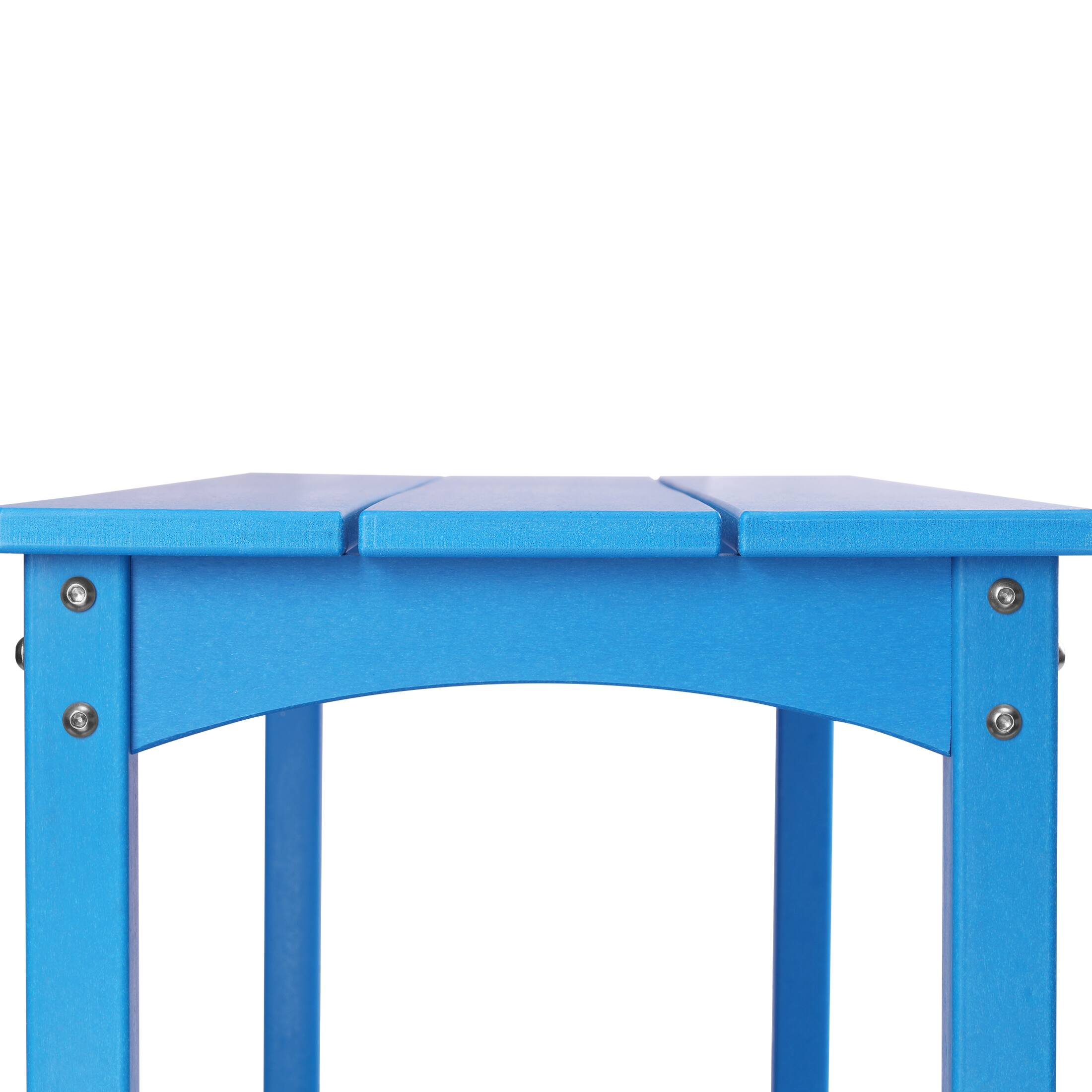 Alt View 5. WestinTrends - WestinTrends Malibu 55" Outdoor Patio HDPE Adirondack 2-Tier Shelf Console Table - Pacific Blue.