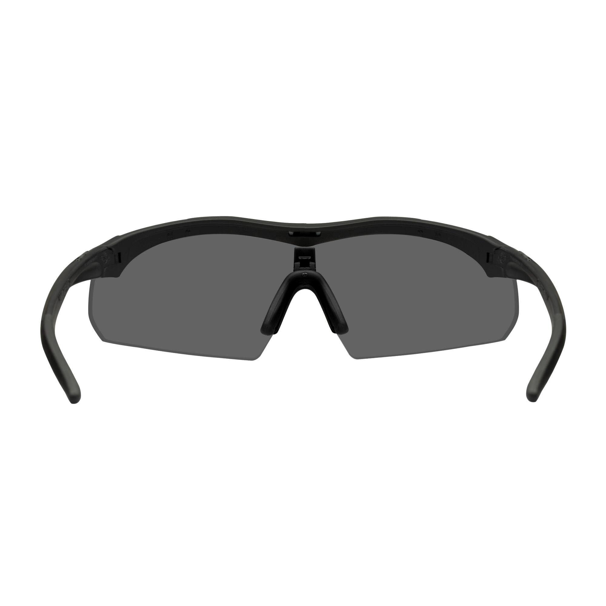 Angle. Wiley X - Wiley X Changeable WXVapor Sunglasses (Smoke Gray, Clear Lens) - Gray.