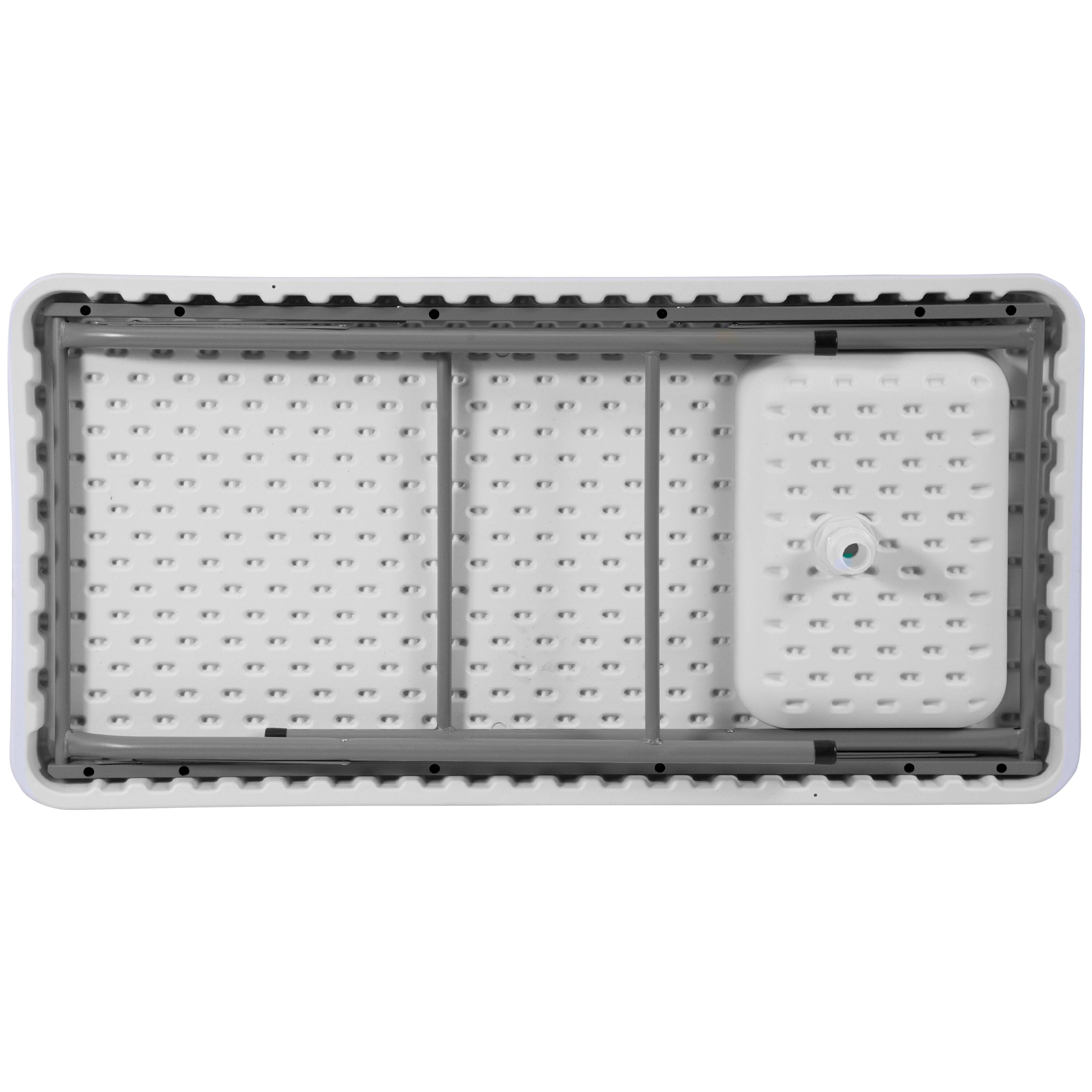 Alt View 7. Emma + Oliver - 4-Foot Portable Fish Cleaning Table / Outdoor Camping Table and Sink - Granite White.