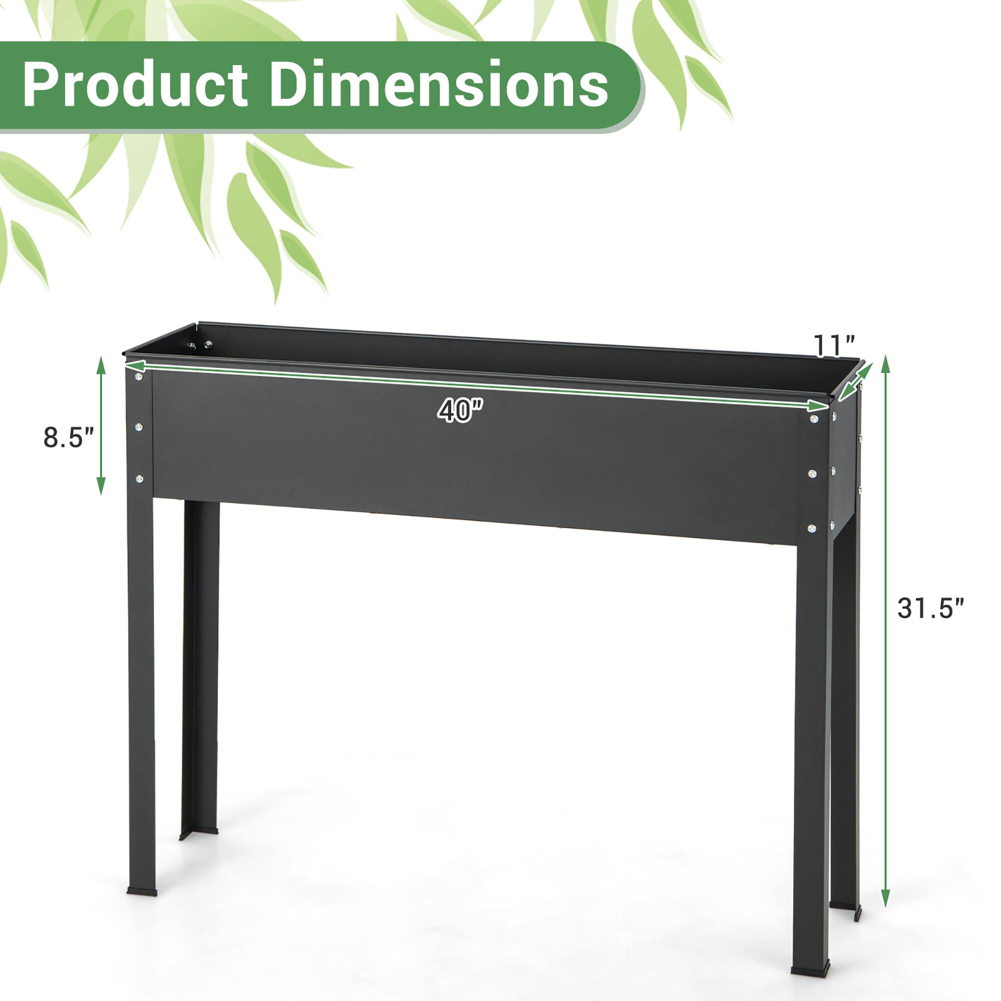 Product Dimensions: 11" x 8.5" x 40" x 31.5"